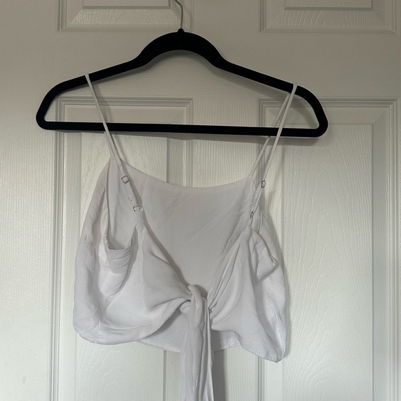 ⚡️2/$25⚡️Brandy Melville White Cami Top Back Tie Adjustable | One Size - Picture 4 of 5